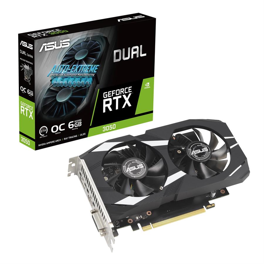 Placa video RTX 3050 6gb Gddr6 Asus Dual Fan OC