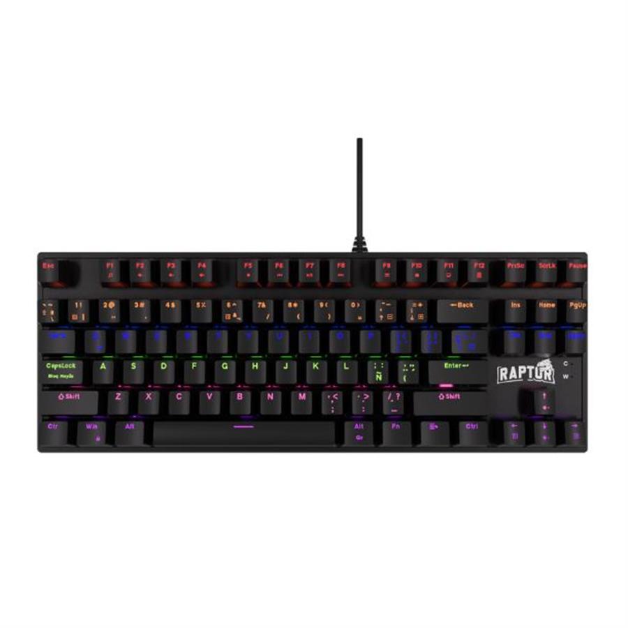 TECLADO RAPTOR FIRECLAW M87 65% MECANICO RETROILUMINADO SWITCH RED OTEMU