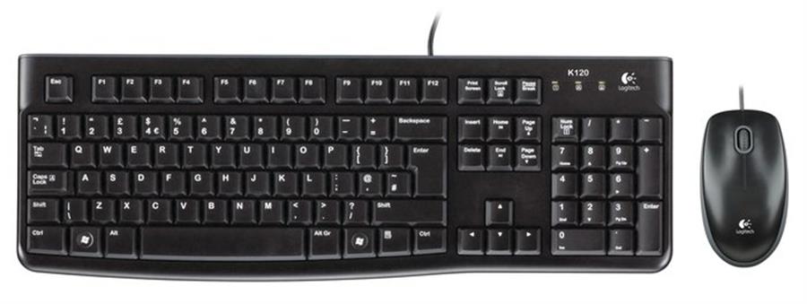 Kit Teclado y Mouse Logitech MK120 USB
