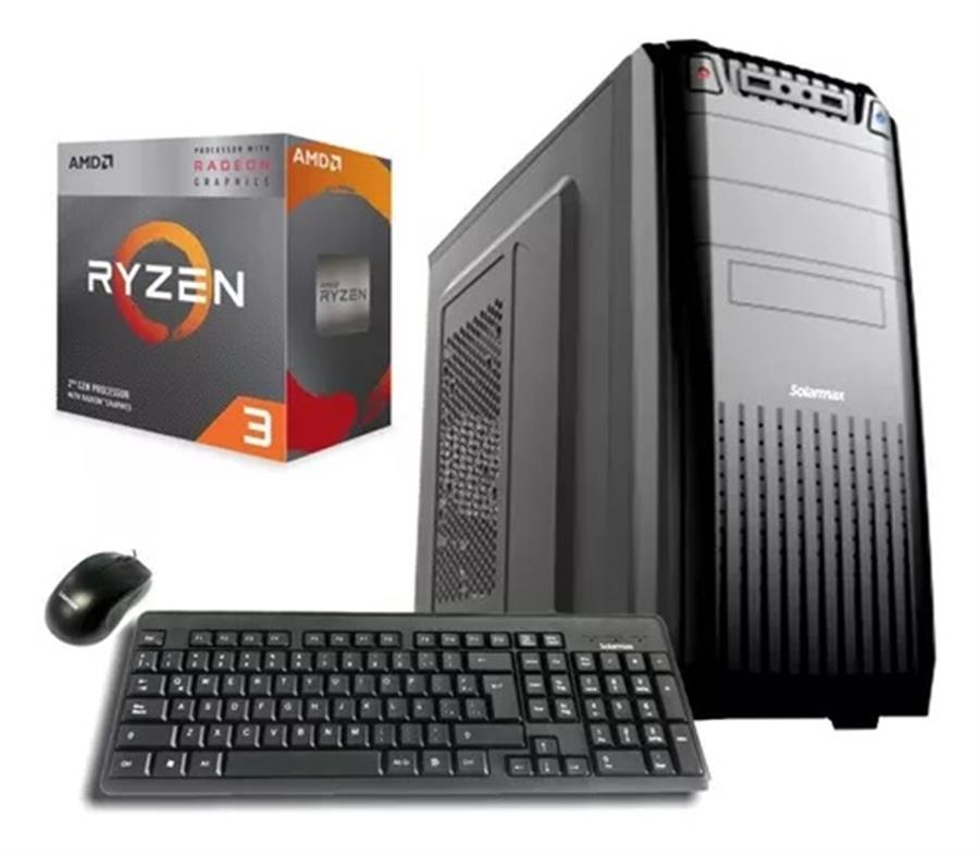 6 CUOTAS SIN INTERES! PC Ryzen 3 3200G, Video Vega 6, 8Gb, SSD 240Gb, HDMI, A520m