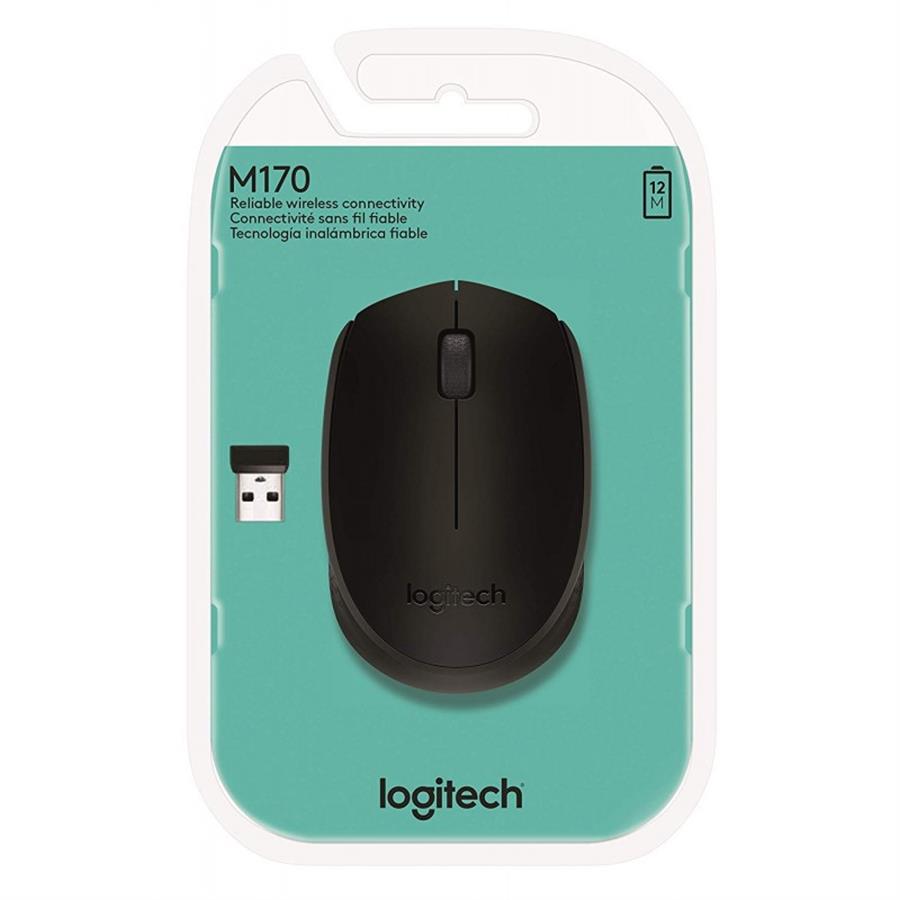 MOUSE INALAMBRICO LOGITECH M170 NEGRO/Azul o Rojo