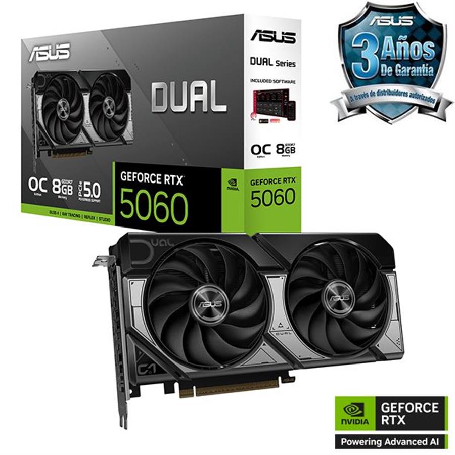 Placa VIDEO GeForce RTX 5060 8GB ASUS DUAL OC EDITION