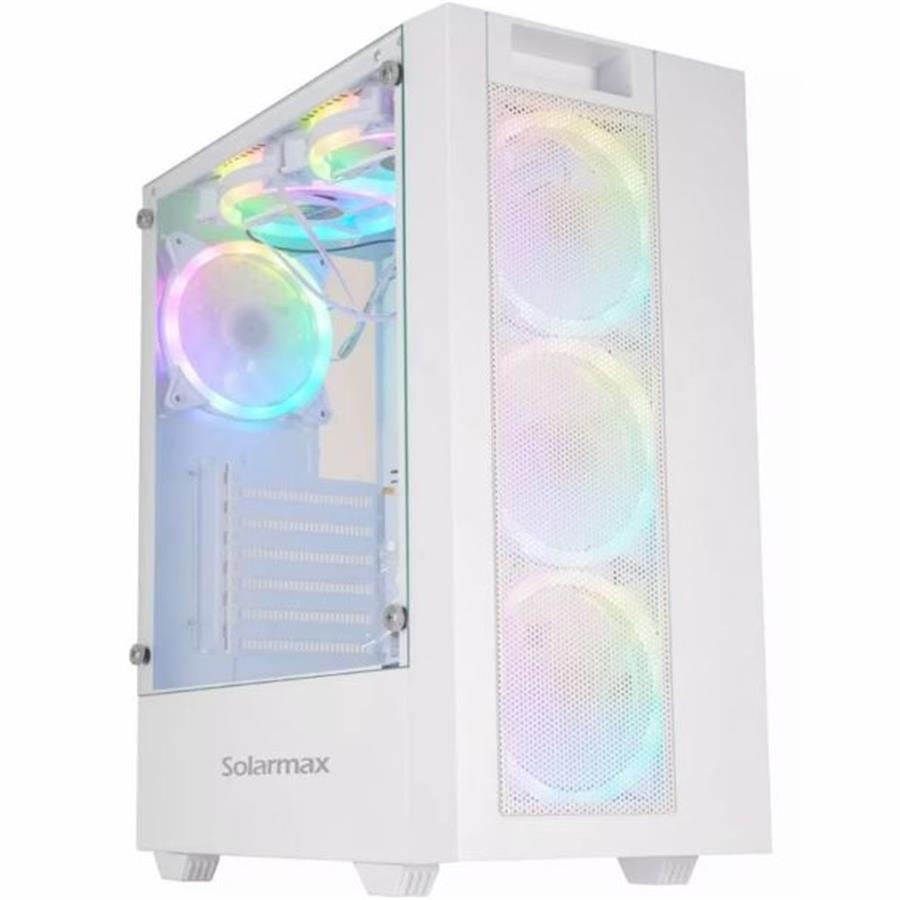 GABINETE SOLARMAX TG C/6 COOLER RGB WHITE CM-5920