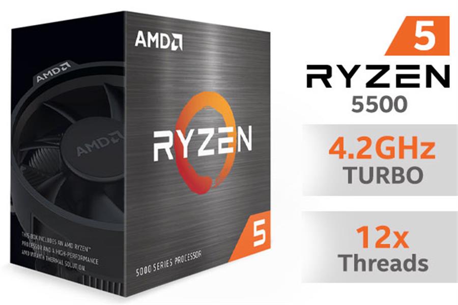 Procesador Amd Ryzen 5 5500 Am4 Zen3 (sin graficos integrados)