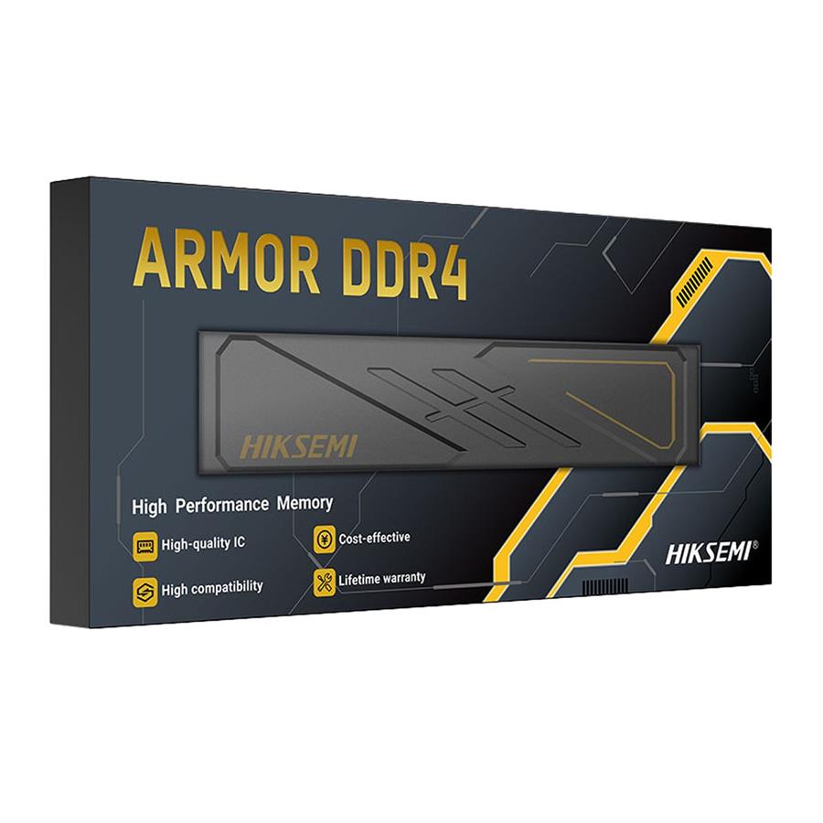 HikSemi Memoria DDR4 16Gb 3200Mhz ARMOR Negro HSC416U32D2 Disipador Negro Black