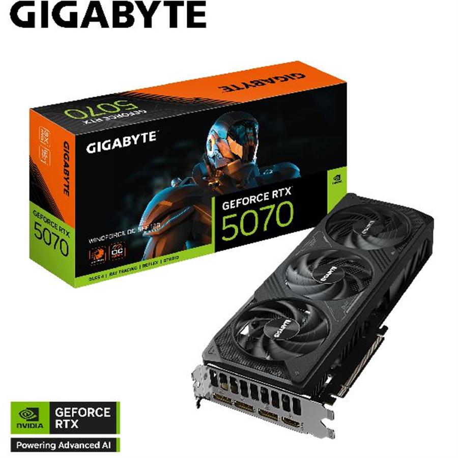 Placa Video RTX 5070 12GB Gigabyte WindForce OC