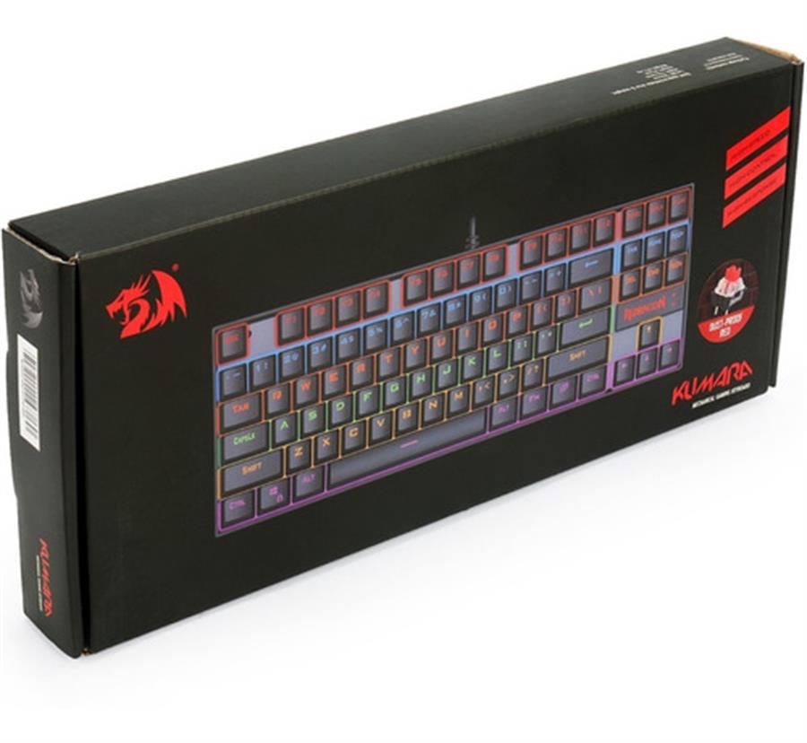Teclado Mecanico Redragon KUMARA Black switch RED USB K552 Rainbow