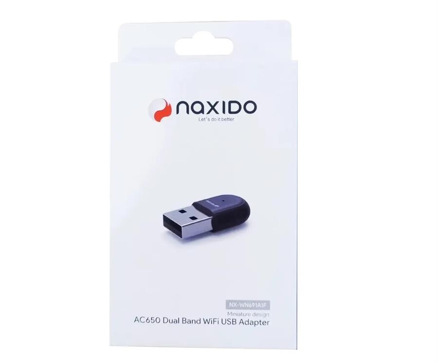 Adaptador Wifi Naxido Nx Wn691a1f Usb Ac650 Dual Band 5Ghz