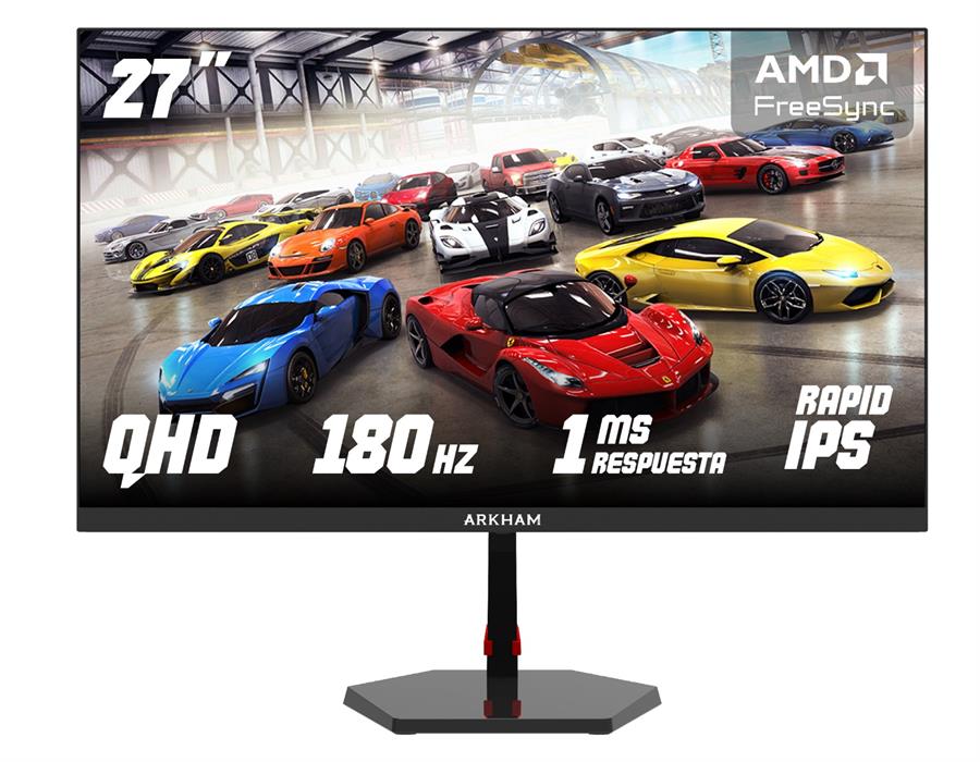 Monitor 27" Arkham IPS Resolucion 2K QHD HDMI / DP 180Hz 1ms