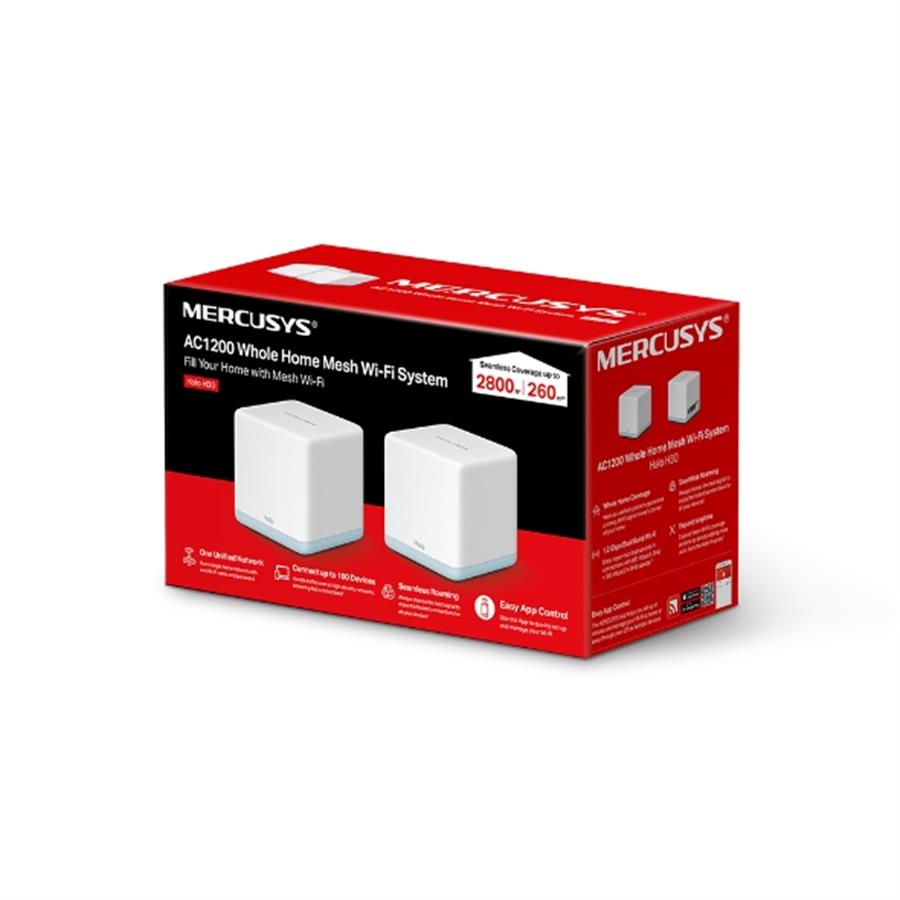 Halo H30 Pack de 2 Mesh Mercusys AC1200 Wifi System, mejor que un repetidor/extensor