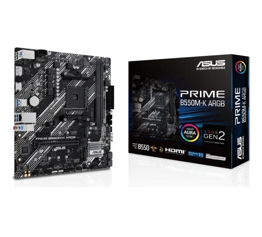 MOTHER ASUS B550M-K PRIME c/ conector ARGB