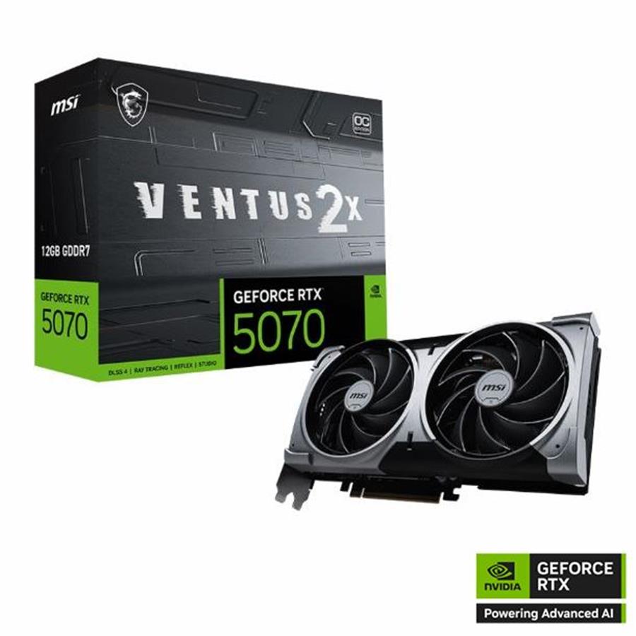 PLACA DE VIDEO RTX 5070 12GB MSI VENTUS 2X OC GeForce