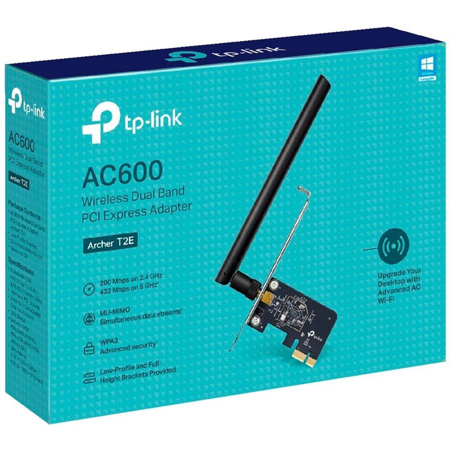 Placa WiFI TpLink PCIe ARCHER T2E P.RedW PCIX AC600 1 Antena