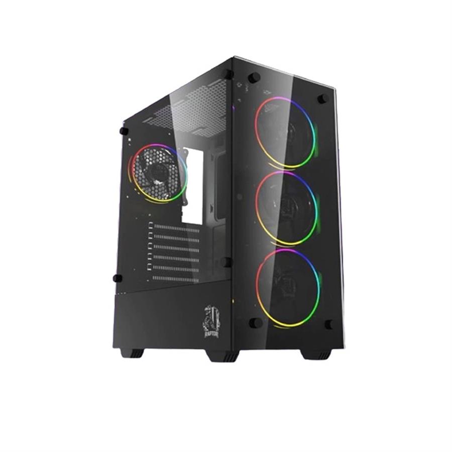 Gabinete Raptor Sentinel Tg Mid-tower Rgb Fan X4 RGB incluidos
