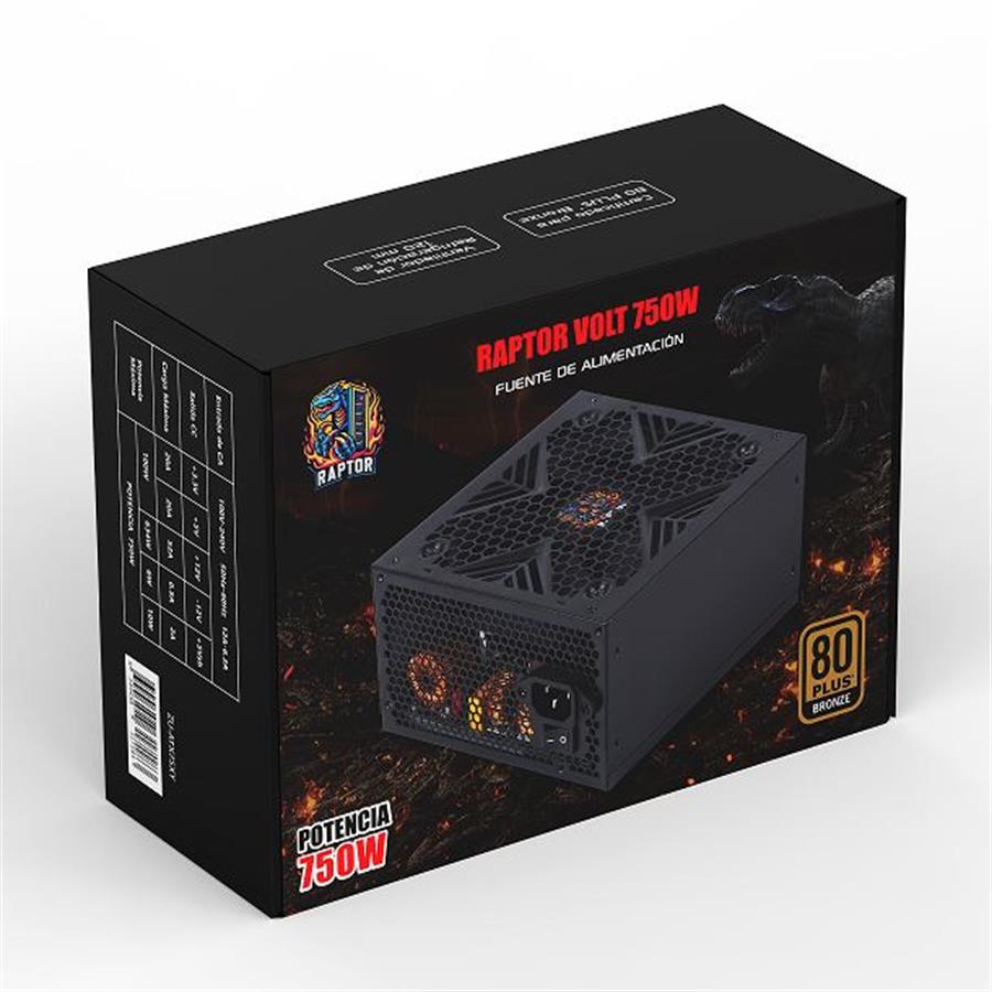 Fuente 750W RAPTOR 80 PLUS BRONZE +