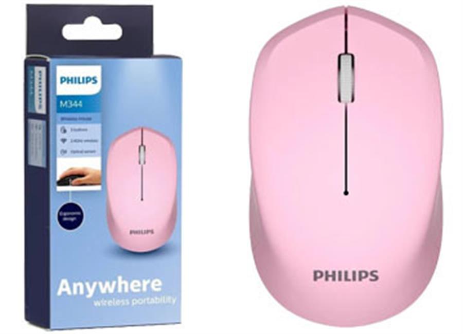 MOUSE INALAMBRICO PHILIPS M344 ROSA