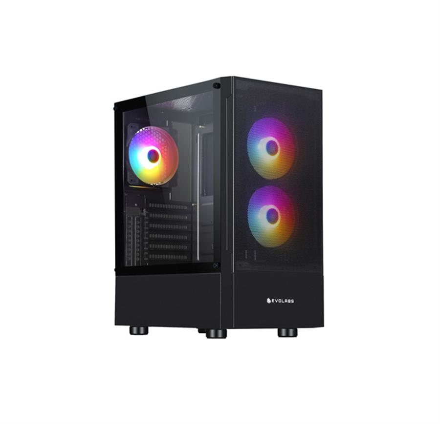Gabinete Evolabs Sophystix Evo-110a C/ 3x Cooler fan RGB incluidos
