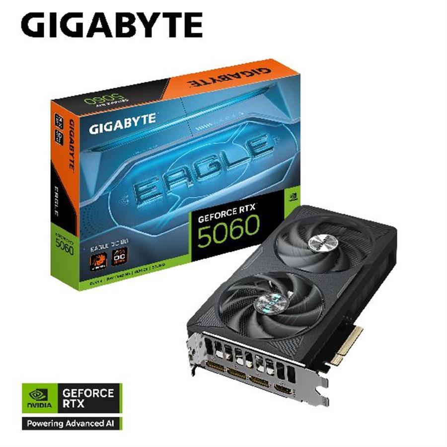 Placa de Video RTX 5060 8GB GIGABYTE EAGLE OC GEFORCE